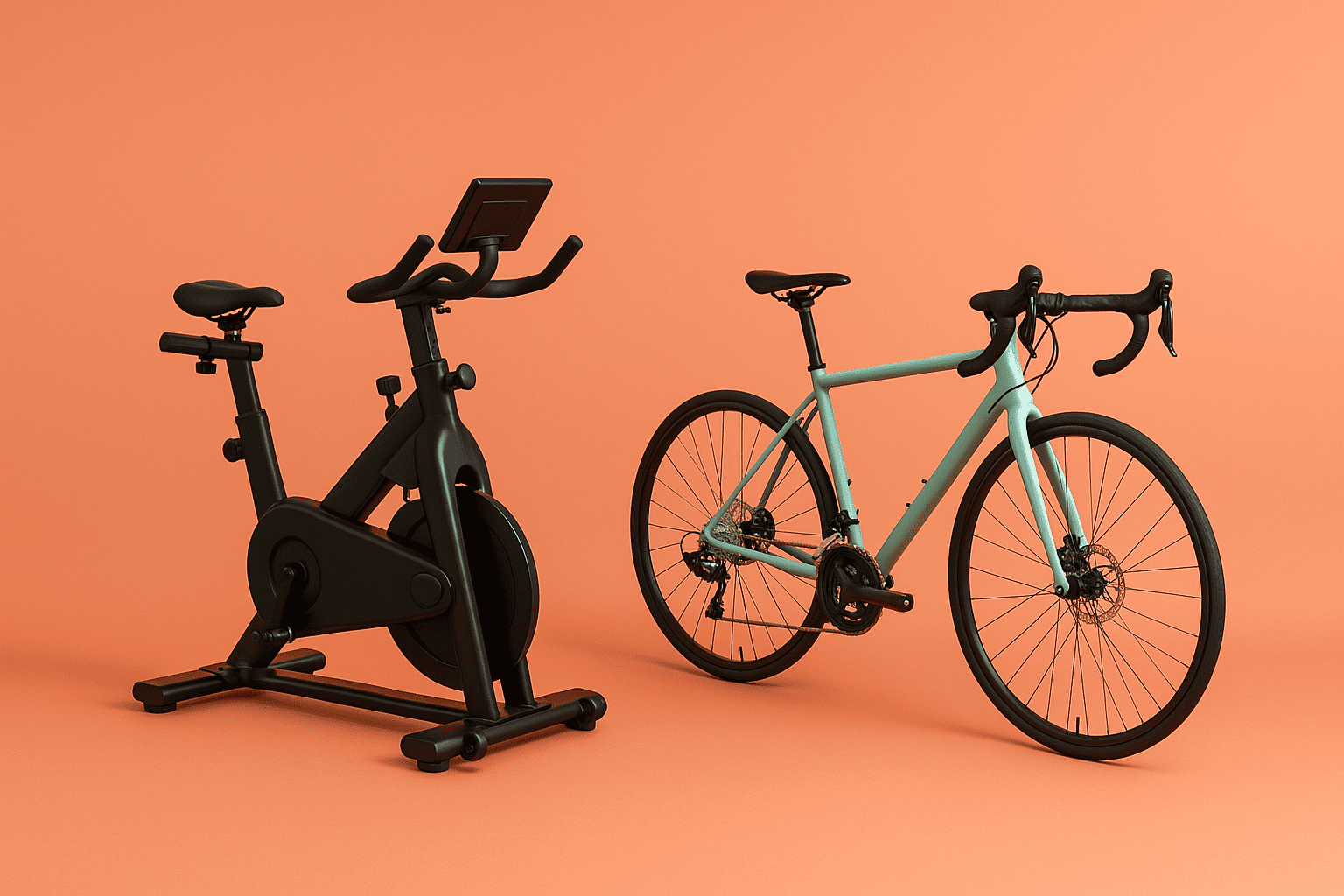 Vélo de ville et vélo d’appartement